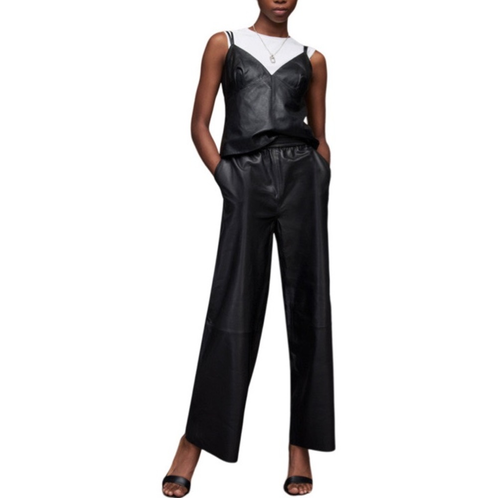 All Saints Leather Aspen Trouser